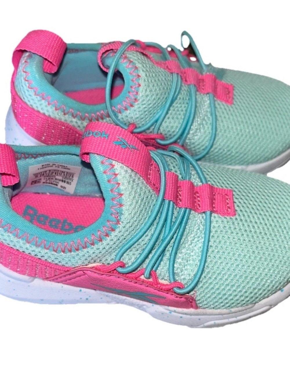 Reebok Toddler Girls Blue And Pink Athletic Slip On Sneaker Shoes Size 5